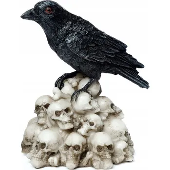 Obraz Figurka Puckator horor, fantasy, vrána, havran, lebka, gotika