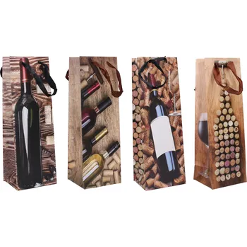 Dárková taška Dárková taška na láhev M 12x35x10 cm Celorok