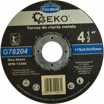 Řezný kotouč Řezný kotouč na kov Geko G78204 115 x 22,2 mm