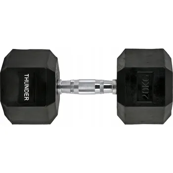 Potažené/pogumované činky s pevnou váhou Thunder 1x 20 kg