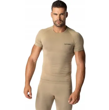 Termoaktivní tričko s krátkým rukávem SPAIO Alpha bezešvé pánské béžové XXL