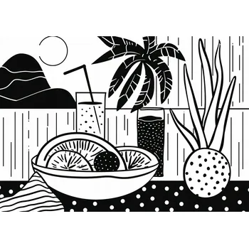 Plakát Plakát Tropické občerstvení bez rámu 29,7 x 21 cm