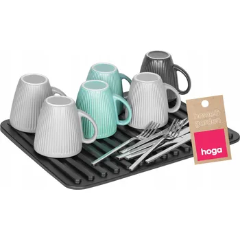 Obraz PLASTOVÁ PODLOŽKA OD KAPEK POD ODKAPÁVAČ NA NÁDOBÍ 40x31x0,5 cm černá