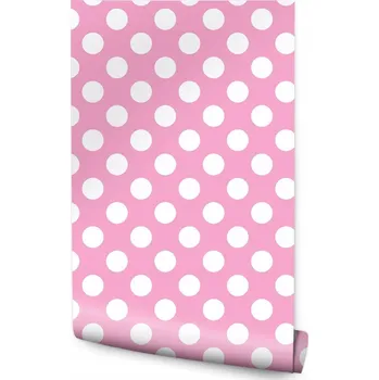 Fototapeta Tapeta Bílé Puntíky na Růžovém Pozadí /119316716