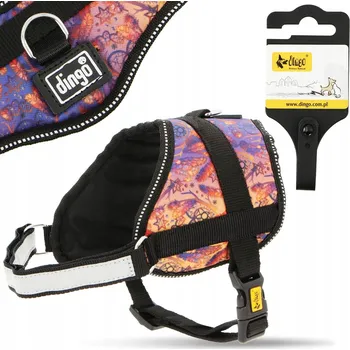 Postroj pro psa POSTROJ PRO PSA 45-54 cm BEZ TLAČENÍ NA TĚLO, NASTAVITELNÝ, REFLEXNÍ, NORWEGSKÝ STŘIH, VELIKOST M, POHODLNÝ