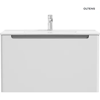 Koupelnový nábytek Oltens Jog závěsná skříňka pod umyvadlo 80 cm, lesklá bílá 60001000