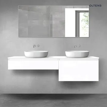 Koupelnový nábytek Oltens Vernal sada koupelnového nábytku 180 cm s horní deskou, lesklá bílá 68558000