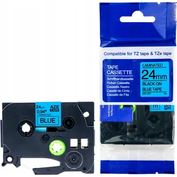 Pásek do tiskárny Páska Aimotech pro Brother TZe-551 24mm 8m modrá páska černý nápis