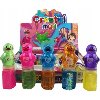 Modelovací hmota SLIME TUČŇÁK S BROKÁTOVÝMI KULIČKAMI BAREVNÝ MODELOVACÍ HMOTA 13 CM