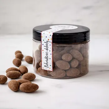 Alika Zdravé ořechy Dóza Mandle v mléčné čokoládě a skořici 300g