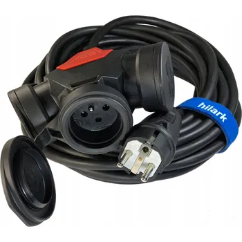 Napájecí kabel Prodlužovací Kabel Hilark pro zahradu 2 m 3 ks černý