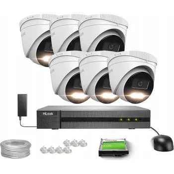 IP kamera Sada IP monitoringu 6MP 6x kamera IPCAM-T6-30DL HiLook od Hikvision, disk 2TB