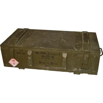 Úložný box Bedna dřevěná od munice PG 7 použitá (Bedna dřevěná od munice PG 7 použitá)