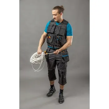 Pracovní obuv HOGERT PRACOVNÍ OCHRANNÉ 3/4 ELASTICKÉ KALHOTY ŠEDÉ VEL. 3XL 58