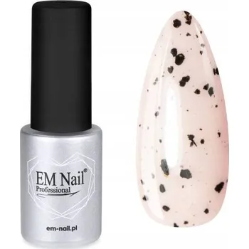 Přípravek na nehty Top/hybridní lak EM Nail Black Spots 6ml