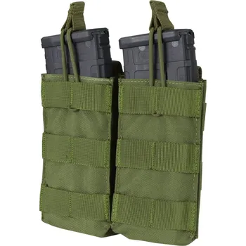 Sumka MOLLE dvojitá na zásobníky 2xM4 otevřená ZELENÁ (Sumka MOLLE dvojitá na zásobníky 2xM4 otevřená ZELENÁ)
