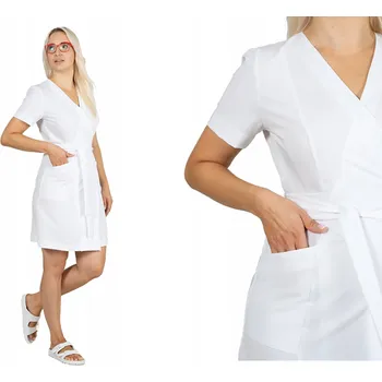 Dámské šaty Elastické zdravotní zavinovací šaty vázané viskózou ZOYA WHITE vel. 44