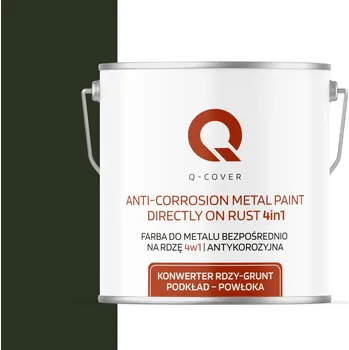 barva na kov BARVA NA KOV PRO REZAVOU OCEL A OCEL 4v1 LAHVIČKOVĚ ZELEŇ RAL 6007 SATÉNOVÁ 5L