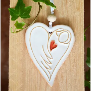 Keramický anděl - andělské objetí