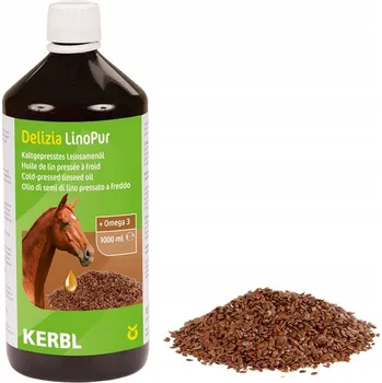 Krmivo pro koně Lněný olej Delizia LinoPur pro koně, 1000 ml