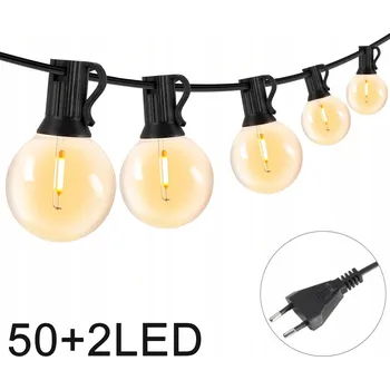 Dekorativní svítidlo BALKONOVÁ ZAHRADNÍ LED SVĚTELNÁ GIRLANDA 7,5M 27x ŽÁROVEK G40 1W