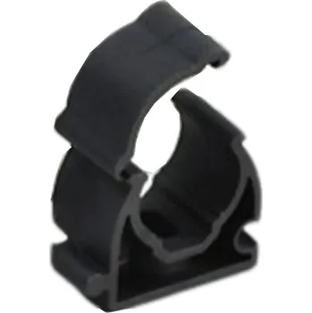 kabelová chránička DRŽÁK UZ UV 07.36 UZAMYKATELNÝ, UV ODOLNÝ PRO UPEVNĚNÍ TRUBEK 20mm ČERNÝ x1