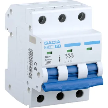 vypínač OMEZOVAČ SPOTŘEBY ENERGIE GACIA 10kA 32A 3F 3 FÁZOVÝ