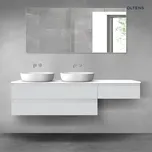 Oltens Vernal sada koupelnového nábytku 180 cm s horní deskou, matná šedá/lesklá bílá 68609700