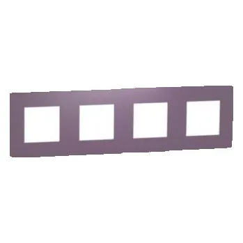 vypínač Unica Studio Color NU280814 Rámeček čtyřnásobný, plum/bílý, Schneider Electric