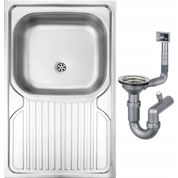 Granitový dřez Jednokomorový dřez Deante Apollo ocel stříbrný