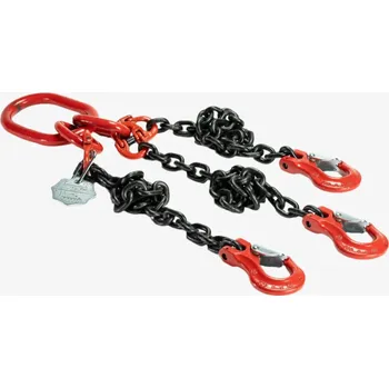 Upínací popruh BEST MAXX 17000 kg Vázací řetěz G8 třípramenný, oko-hák, 16mm Délka úvazku: 1 M