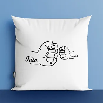 Dekorativní polštářek Polštář pro tátu nebo dědečka se jménem bílý