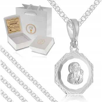 Náhrdelník STŘÍBRNÝ K PRVNÍMU SVATÉMU PŘIJÍMÁNÍ NÁHRDELNÍK MEDAILON 925 PRO DÍVKU + GRAVÍROVÁNÍ BIŘMOVÁNÍ