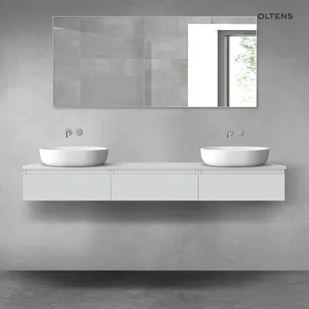 Koupelnový nábytek Oltens Vernal sada koupelnového nábytku 180 cm s horní deskou, matná šedá 68487700