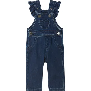 lupilu® Dětské kalhoty s laclem s BIO bavlnou (tmavě modrá, 50)