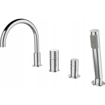 Vodovodní baterie Vanová baterie páková, montáž na okraj vany Sea-Horse OVE CHROME stříbrná