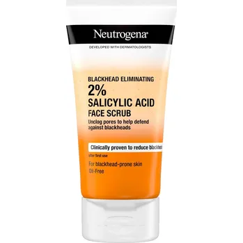 Přípravek na čištění pleti a oči Neutrogena Blackhead Eliminating 2% Salicylic Acid Face Scrub proti černým tečkám 150 ml