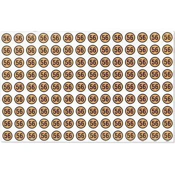 samolepka Samolepky se zlatou velikostí 56, 125 Ks/1 arch