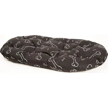 Pelíšek pro psa Samohýl Exclusive Polštář ovál bavl. Kost černo/bílý 100 cm