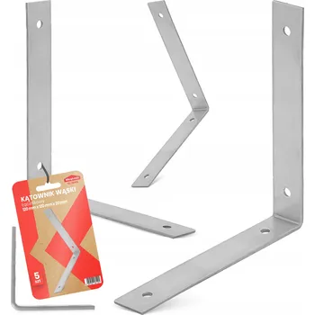 Úhloměr 5x OCELOVÝ ÚHELNÍK TESAŘSKÝ TRUHLÁŘSKÝ 120x120x20 mm MONTÁŽNÍ SPOJOVACÍ PRVEK