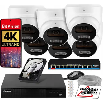 IP kamera MONITOROVACÍ SADA 8MPx IP POE – 6 KAMER S DETEKCÍ ZVUKU