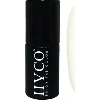 Lak na nehty Hybridní lak barevný lak Hyco 65 White Glitter 6 ml