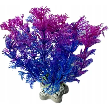 umělá květina UMĚLÁ ROSTLINA DO AKVÁRIA FIALOVÁ plovoucí rostlina DEKORACE výška 12 cm