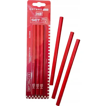 Grafitová tužka TUŽKY TRUHLÁŘSKÁ TUŽKA HB 180mm DLOUHÁ SILNÁ 3ks