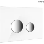 Oltens Lule splachovací tlačítko, skleněné, bílá/chrom 57201010