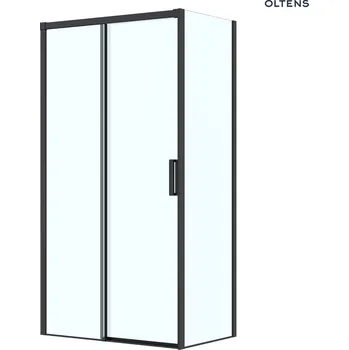 Oltens Breda sprchový kout 110 x 80 cm, obdélníkový, matná černá/průhledné sklo 20222300