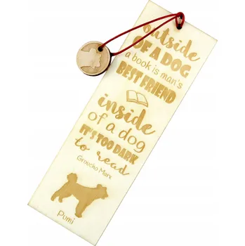 Doplněk ke knize Pumi gravírovaná záložka do knihy se psem, jméno psa