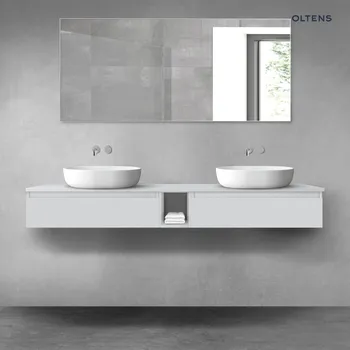 Koupelnový nábytek Oltens Vernal sada koupelnového nábytku 180 cm s horní deskou, matná šedá 68649700