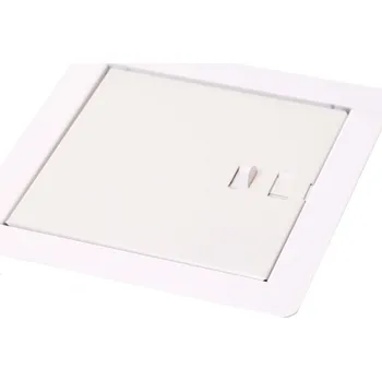 Obraz REVÍZNÍ DVÍŘKA KOVOVÁ BÍLÁ 14x14cm