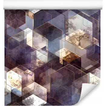 Fototapeta Tapeta do ložnice MARMOROVÉ Šestiúhelníky Dekorace
